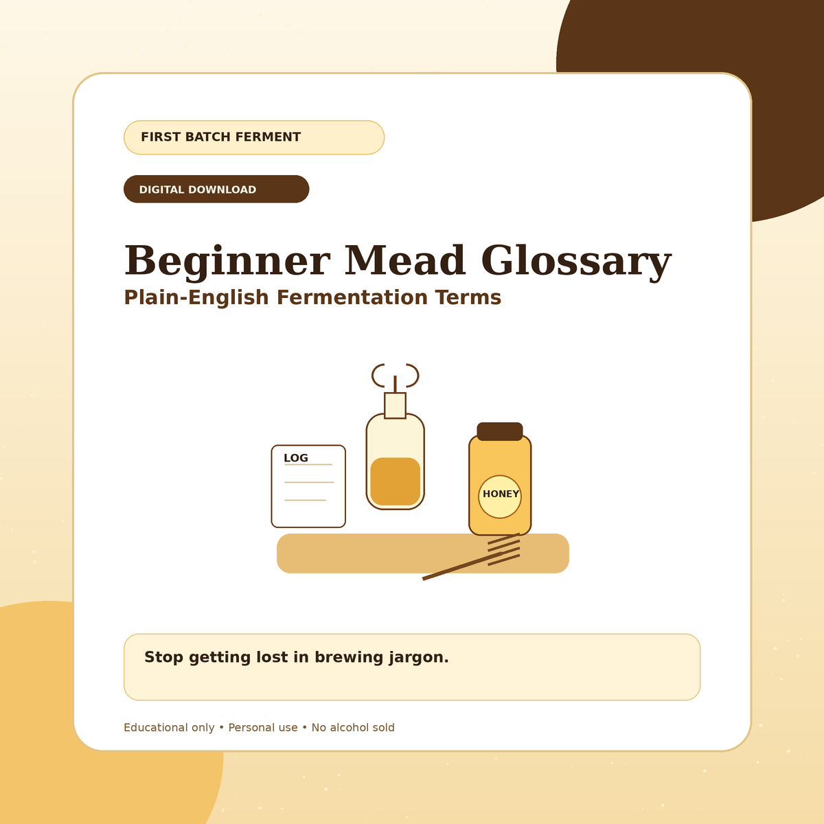 Beginner Mead Glossary — Plain-English Fermentation Terms