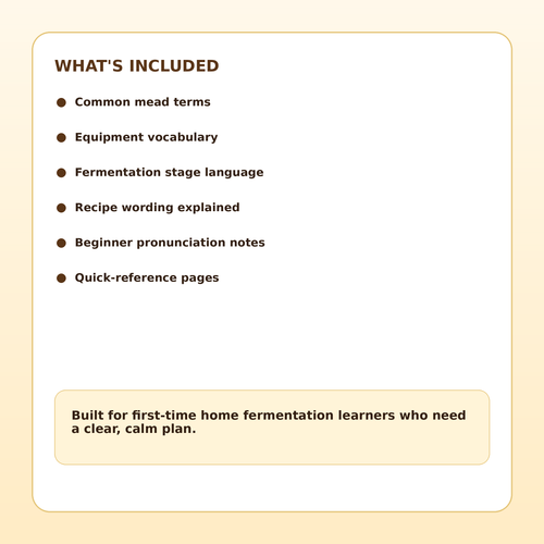 Beginner Mead Glossary — Plain-English Fermentation Terms