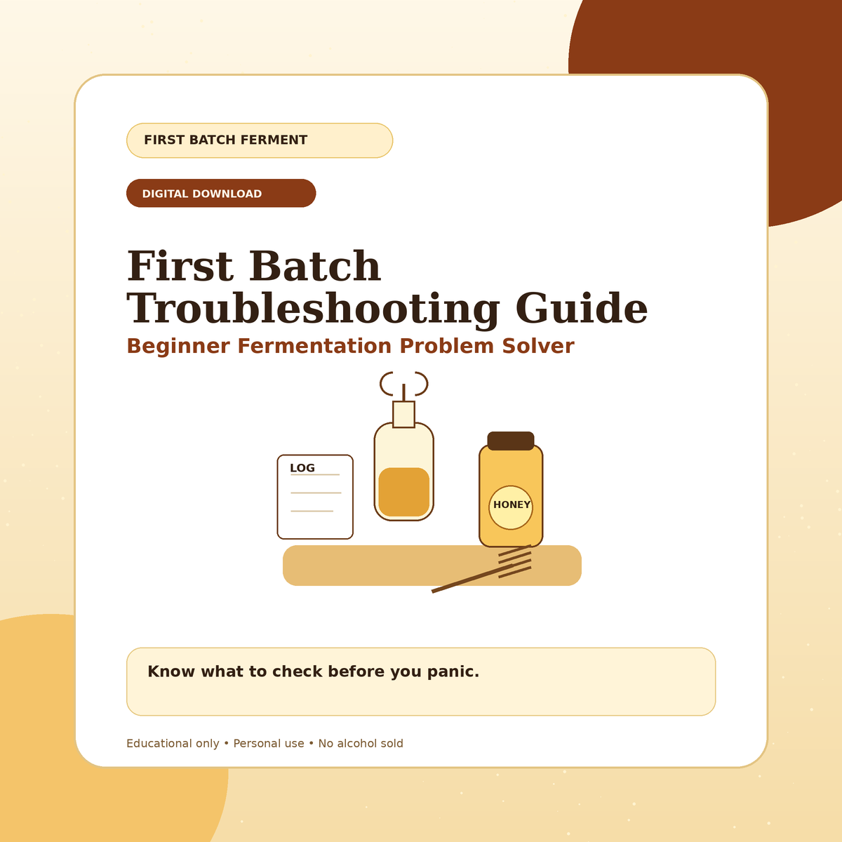 First Batch Troubleshooting Guide — Beginner Fermentation Fixes