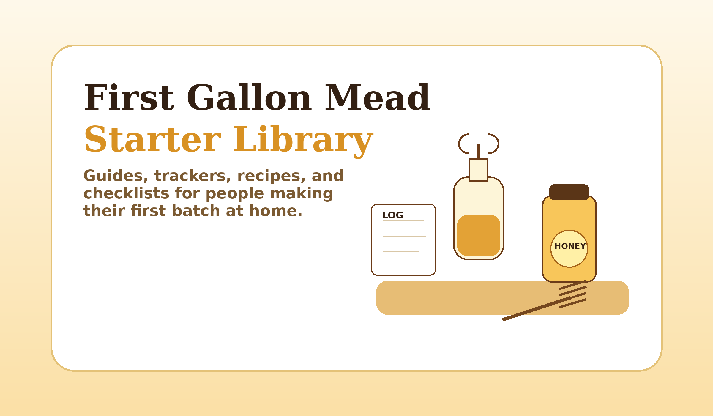 Mead Recipe Starter Pack — 5 Beginner One-Gallon Recipes